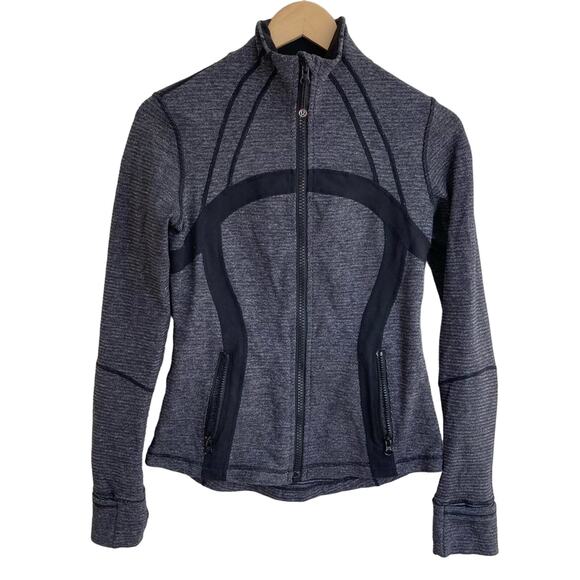 Lululemon Define Jacket Giant Herringbone Black Heathered Black / Black - Picture 1 of 6